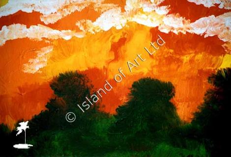 Ann Marie Whitton Painting: Green trees (1998) Ann Marie Whitton Painting: Green trees (1998)