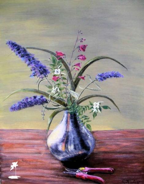 Island of Art - Paintings - Caroline Kinley - Still life with flowers