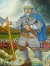 Alan Hay - Portrait of Alan in Battle Re-enactment - as Oswald the Devout by Marilyn Comparetto