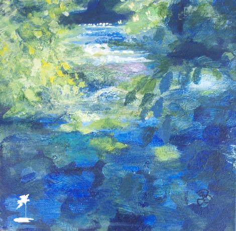 Buterflies, Blue Sky Reflections,Hiddens Stream and Green