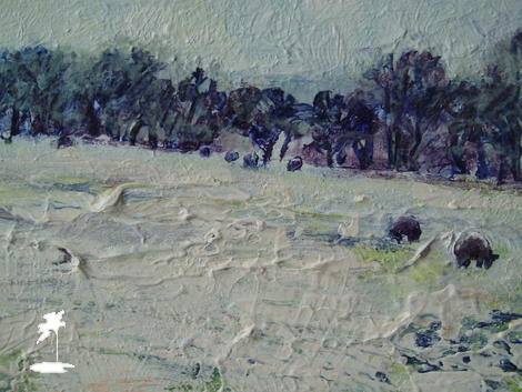Frost Morning, Sheep Grazing