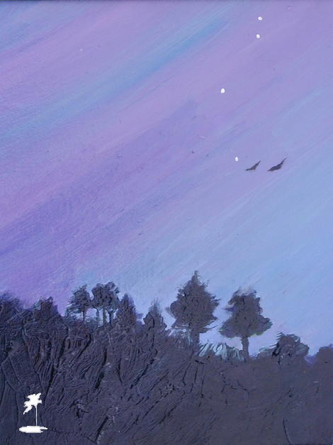 Evening Stars, Dark Trees, Black Birds.
