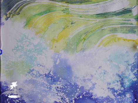 Yellow Glints on a Foaming Sea