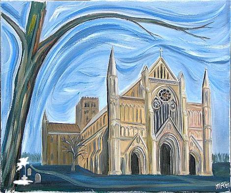 St Albans Abbey from northwest, bare tree - Michael Roscoe St Albans Abbey from northwest, bare tree - Michael Roscoe