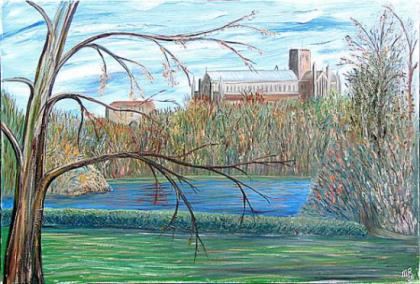 St Albans Abbey from Verulamium Park - Michael Roscoe