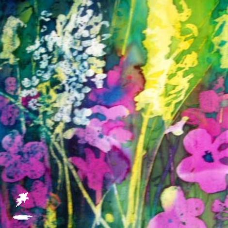 Cerise cranesbill and tall white